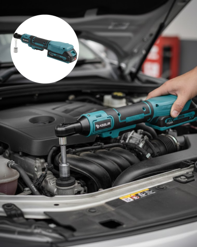 Yandan Sıkma Somun İçin Akülü Cırcır Anahtar Dar Alan Uyumlu