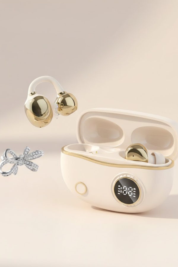 Kulak Klipsli Bluetooth Kulaklık Kompakt ve Hafif 2 Kurdele Küpe Hediyeli