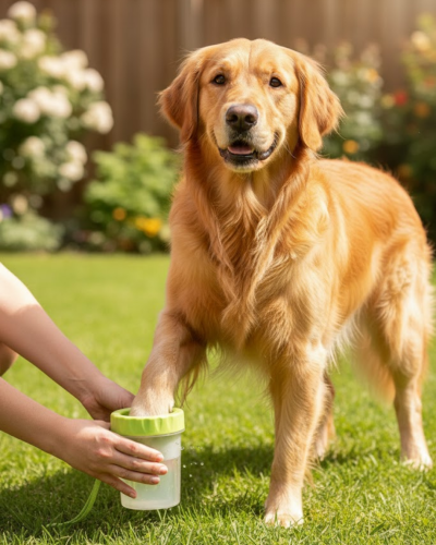 Yuvarlak Başlıklı Köpek Pati Temizleyici Yumuşak Silikon Fırçalı