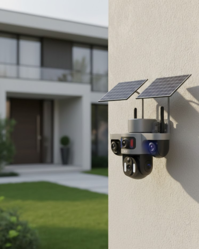 Solar Enerjili 4G IP Kamera Kablosuz Dış Mekan Güvenlik ve Uzaktan İzleme