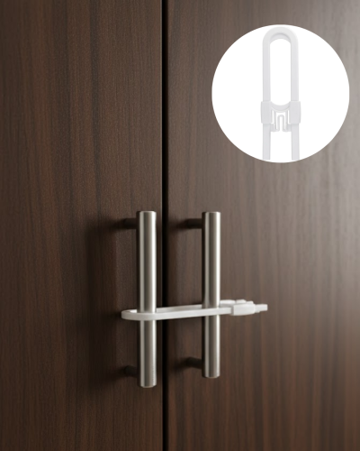 4 Adet Dolap Kapak Kilidi Ev İçi Güvenlik İçin Pratik Koruma Seti