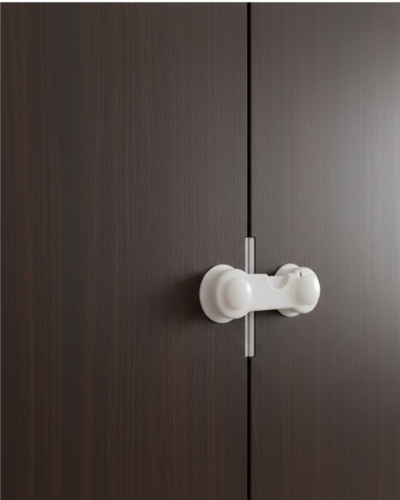 4 Adet Bebek ve Çocuk Koruyucu Dolap Kilidi Vida Gerektirmeyen Güvenlik Seti