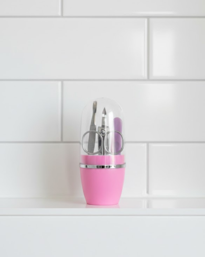 Tırnak Bakım Manikür Pedikür Seti 4 Parça Pembe Pratik Günlük Kullanım