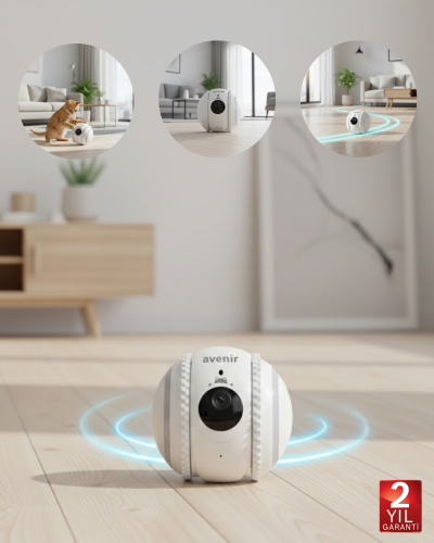 Akıllı Mobil Kontrollü Takip Kamerası WiFi Destekli Bulut Kayıtlı