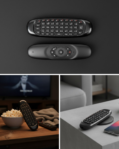 Android TV ve PC Uyumlu Kablosuz Hava Fareli Kumanda