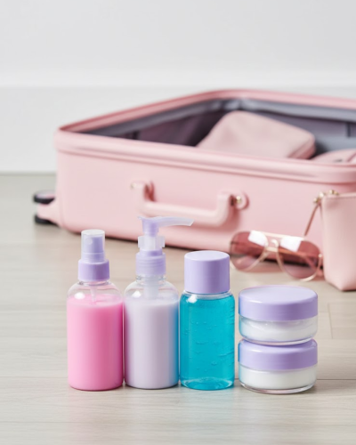 5 Parça Şeffaf Seyahat Kozmetik Seti 30 ml