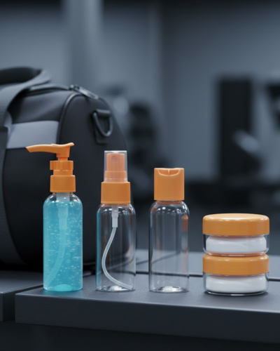 Kompakt 5’li Seyahat Kozmetik Şişe Seti Sızdırmaz