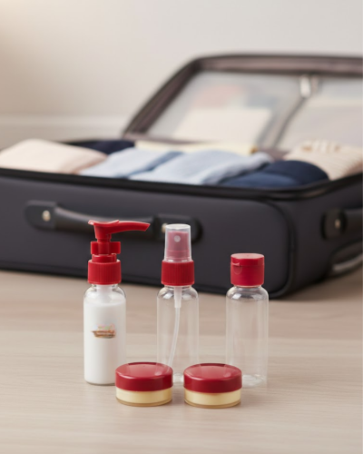 Seyahat İçin 5’li Şeffaf Kozmetik Organizer Seti