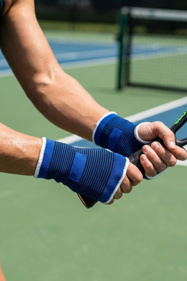 2 Adet Sporcu Bilek Desteği Esnek Nefes Alabilir Örgü Tasarım