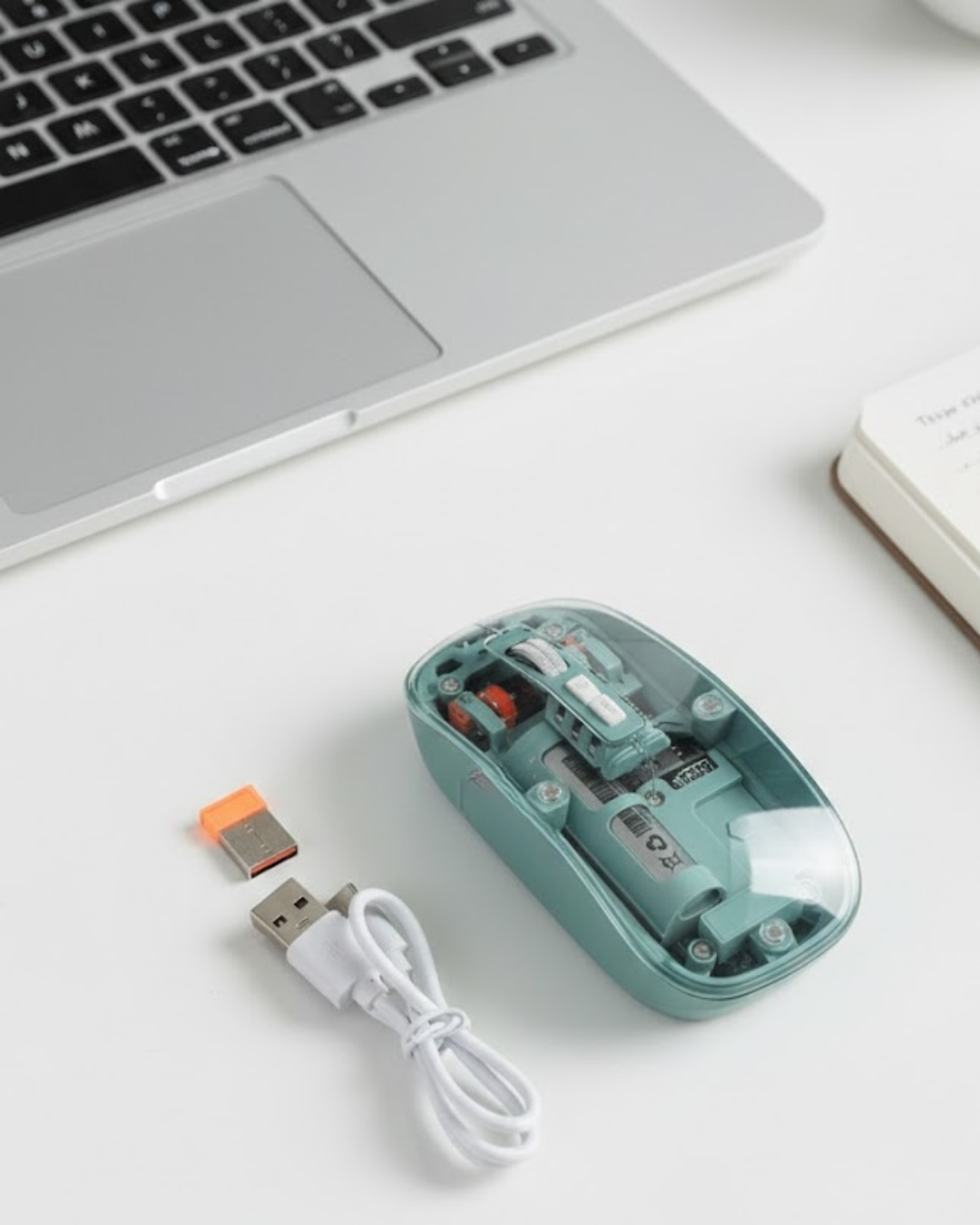 Pilli Kablosuz Mouse Bluetooth ve USB Uyumlu Sessiz Tıklama