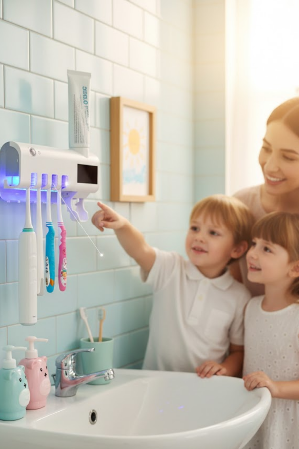 Otomatik Diş Macunu Sıkmalı UV Diş Fırçası Tutucu