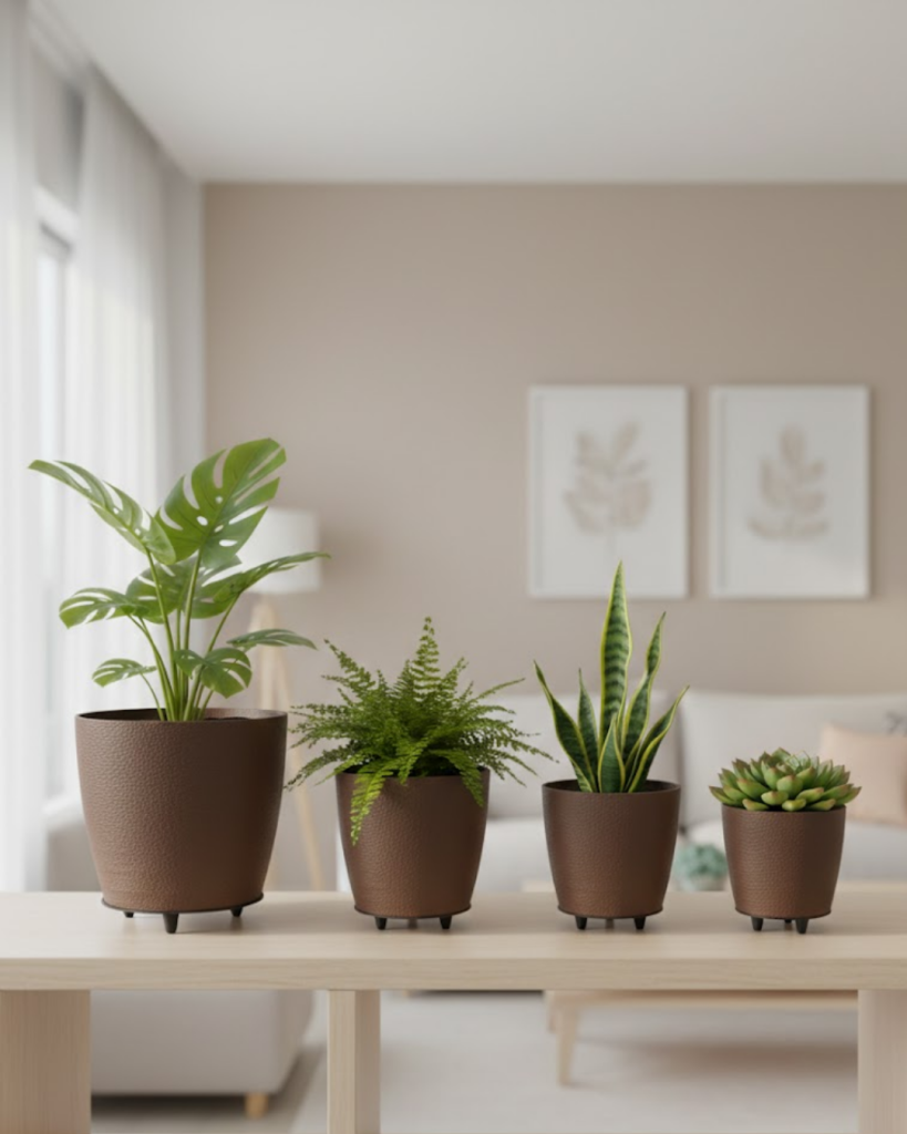 4LÜ VAZO KAHVERENGİ