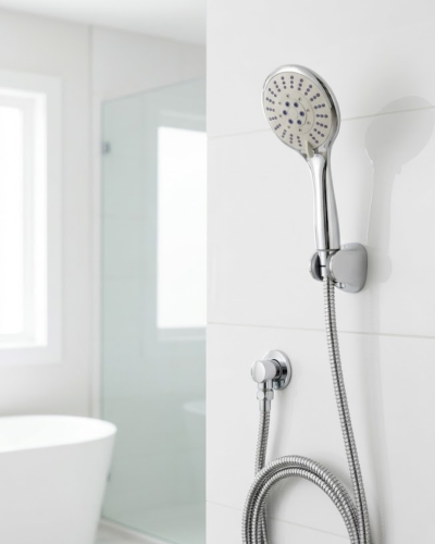 Çok Fonksiyonlu El Duşu Seti Kireç Önleyici Duş Başlığı Spiral Hortum Mafsallı Askı