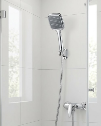 Siyah El Duşu Seti Spiral Duş Hortumu ve Duvar Askılı Çok Fonksiyonlu Duş Başlığı