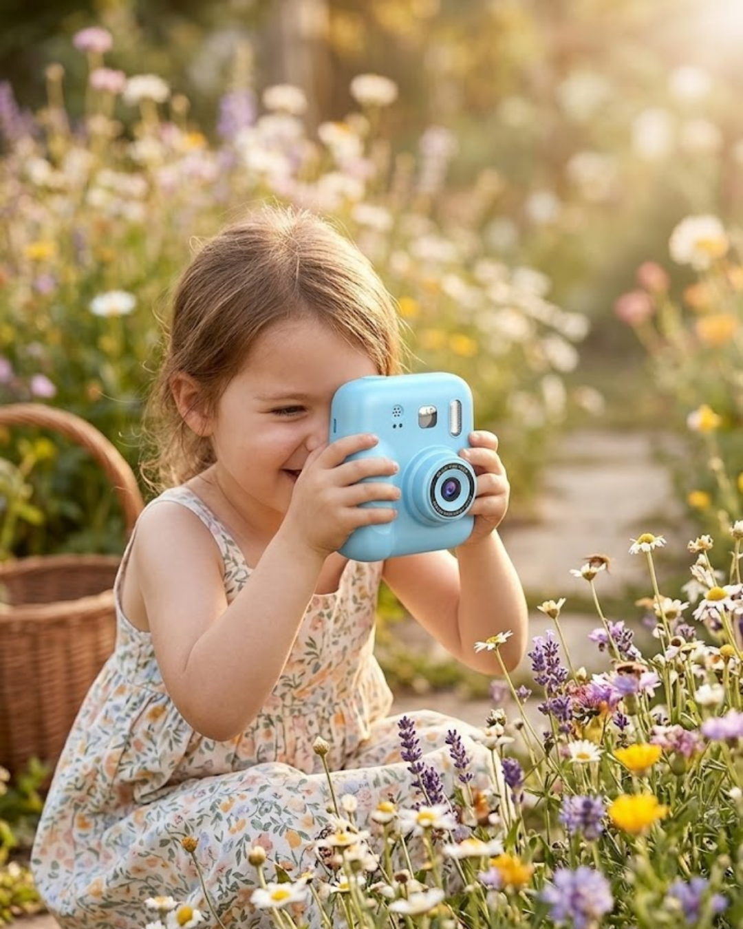 Anında Baskı Yapan Çocuk Kamerası Video Çekim ve Boyama Kalemli Set