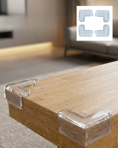 Şeffaf Masa Kenar Koruyucu 4 Lü Set Mobilya Köşe Koruma Aparatı