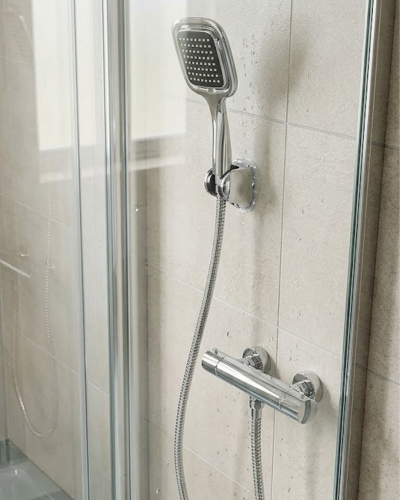 Siyah Duş Başlığı Seti Spiral Hortumlu El Duşu ve Duvar Askısı Banyo Seti