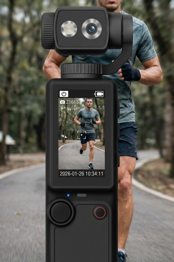 4K Aksiyon ve Vlog Kamera 2.0 İnç IPS Ekran Otomatik Odaklama ve Kompakt Tasarım