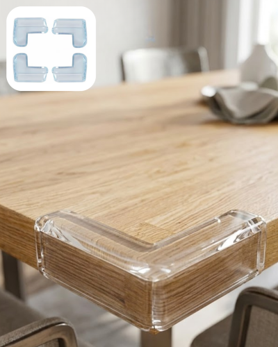 Çocuk Güvenlik Köşe Koruyucu 4 Lü Set Masa Sehpa Köşe Aparatı