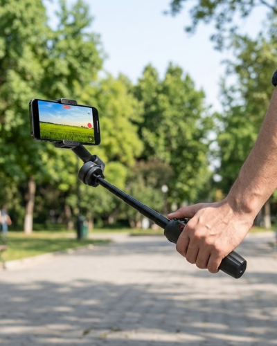 3 Axis Telefon Gimbal Stabilizer Video Çekim Sabitleyici