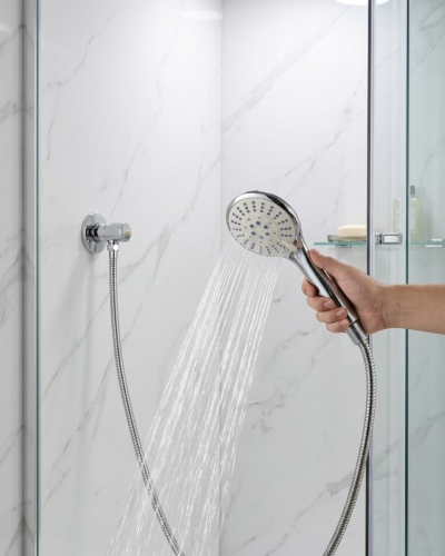 Kireç Önleyici El Duşu Seti Spiral Duş Hortumu Hareketli Duş Askısı