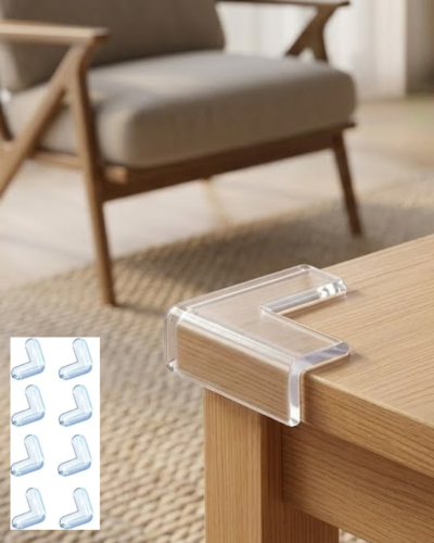 Mobilya Köşe Koruyucu 8 Adet Şeffaf Masa Kenarı Koruma Aparatı