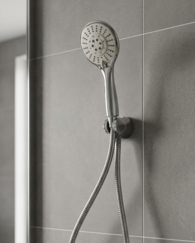 Çok Fonksiyonlu El Duşu Başlığı Spiral Hortumlu Dayanıklı Duş Seti