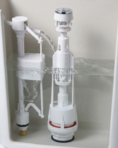 Basmalı Klozet Rezervuar İç Mekanizması Ayarlanabilir Su Seviyeli Tahliye Sistemi