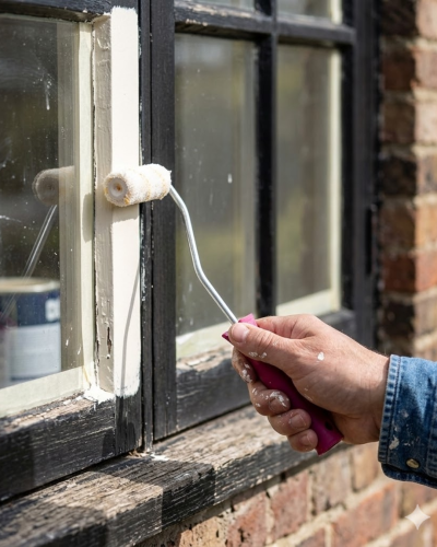 Mini Boya Rulo Seti 10 Cm Boya Fırçası 6 Adet Yedek Rulo Hediyeli Boya Uygulama Aparatı