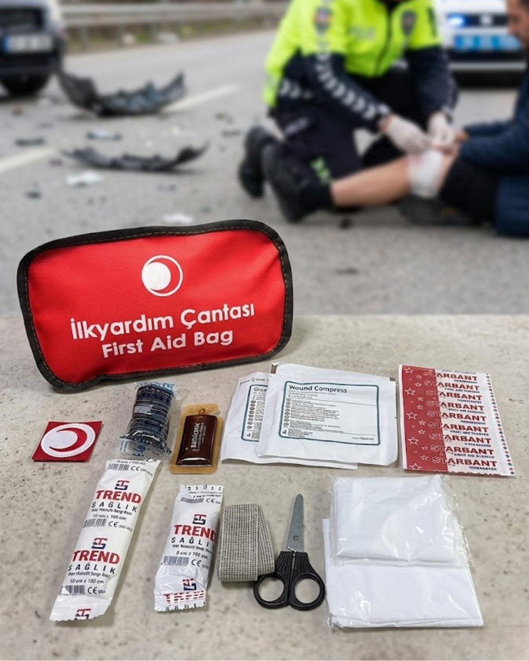 Araç ve Ev İçin İlk Yardım Çantası Eksiksiz Acil Müdahale Seti