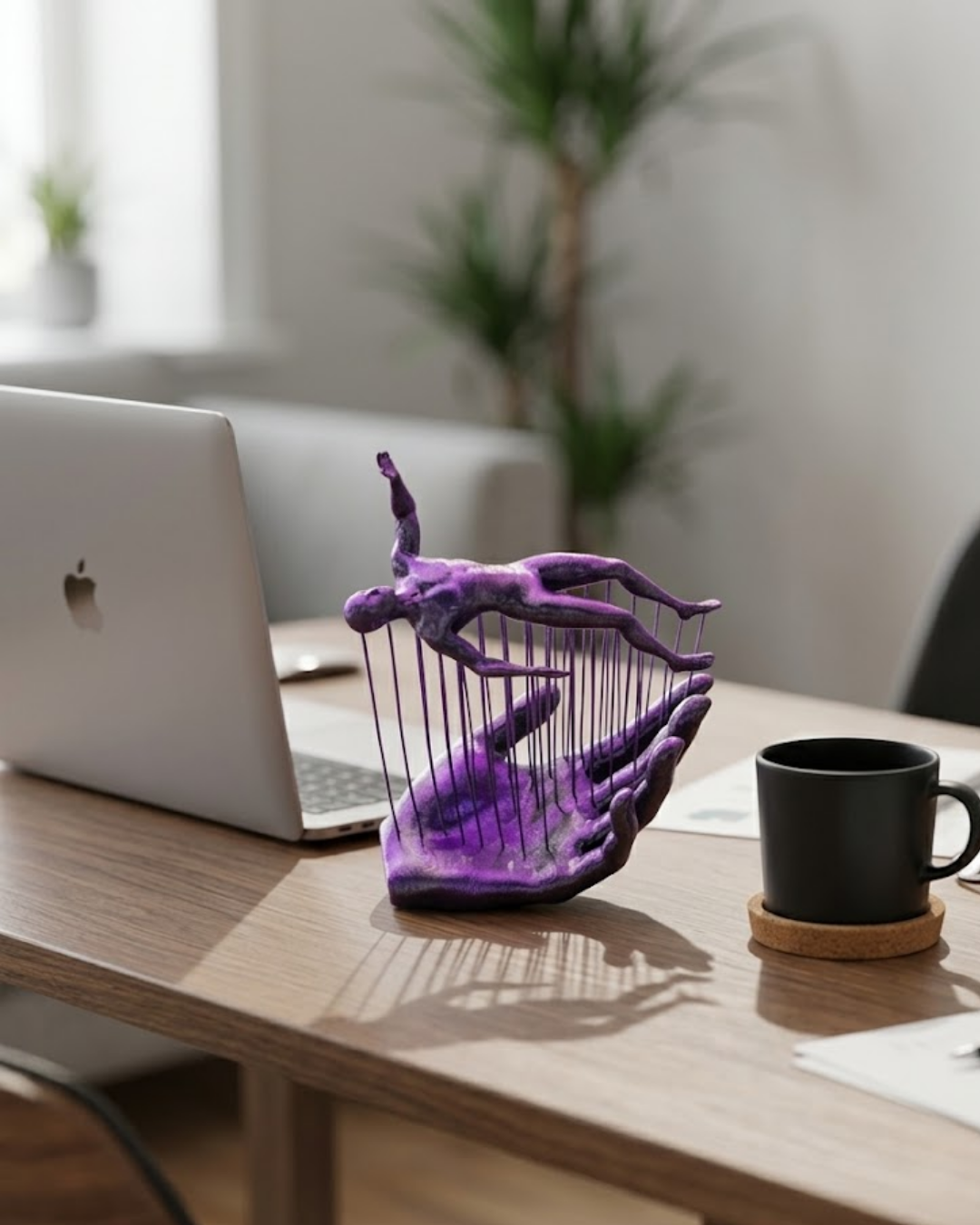 El İnsan Figür 3D Dekoratif Obje Modern Tasarım ve Estetik Görünüm