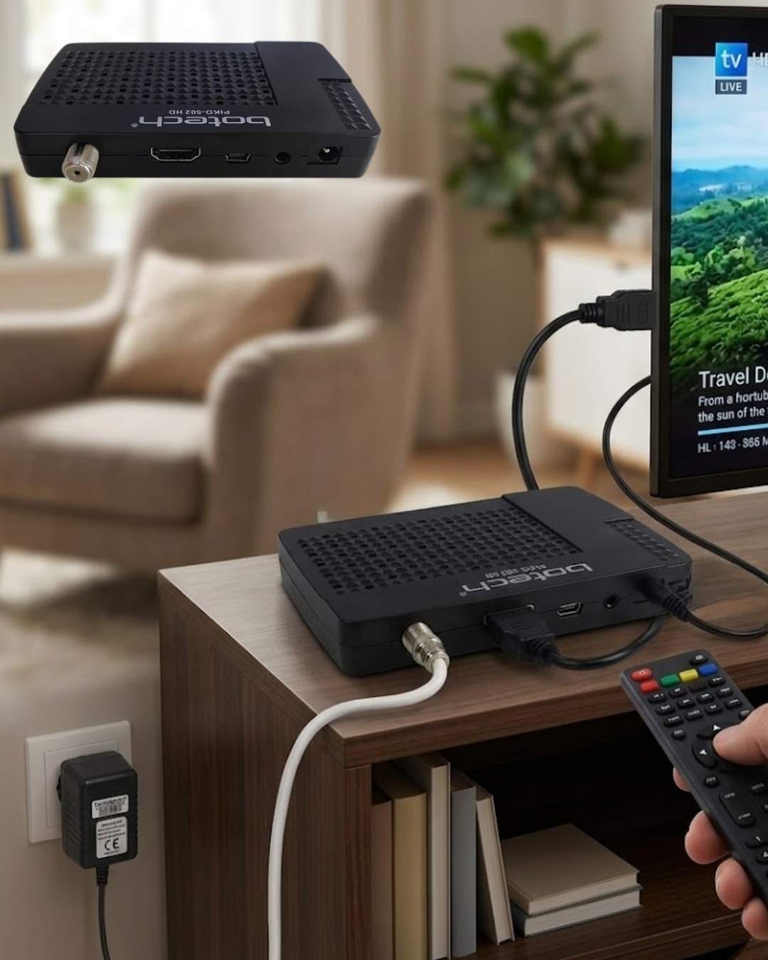 1080p HD Görüntü Kaliteli Uydu Alıcı HDMI Çıkışlı USB Destekli Kolay Kurulum