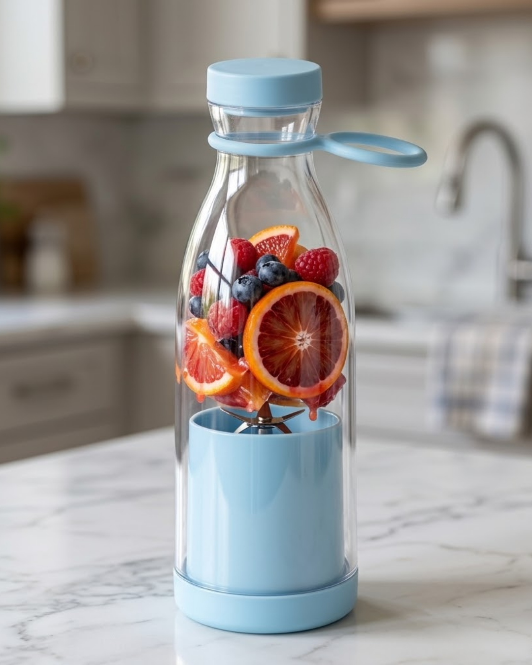 USB Şarjlı Mini Blender 380 ml Taşınabilir Smoothie Yapıcı Pratik Kullanım