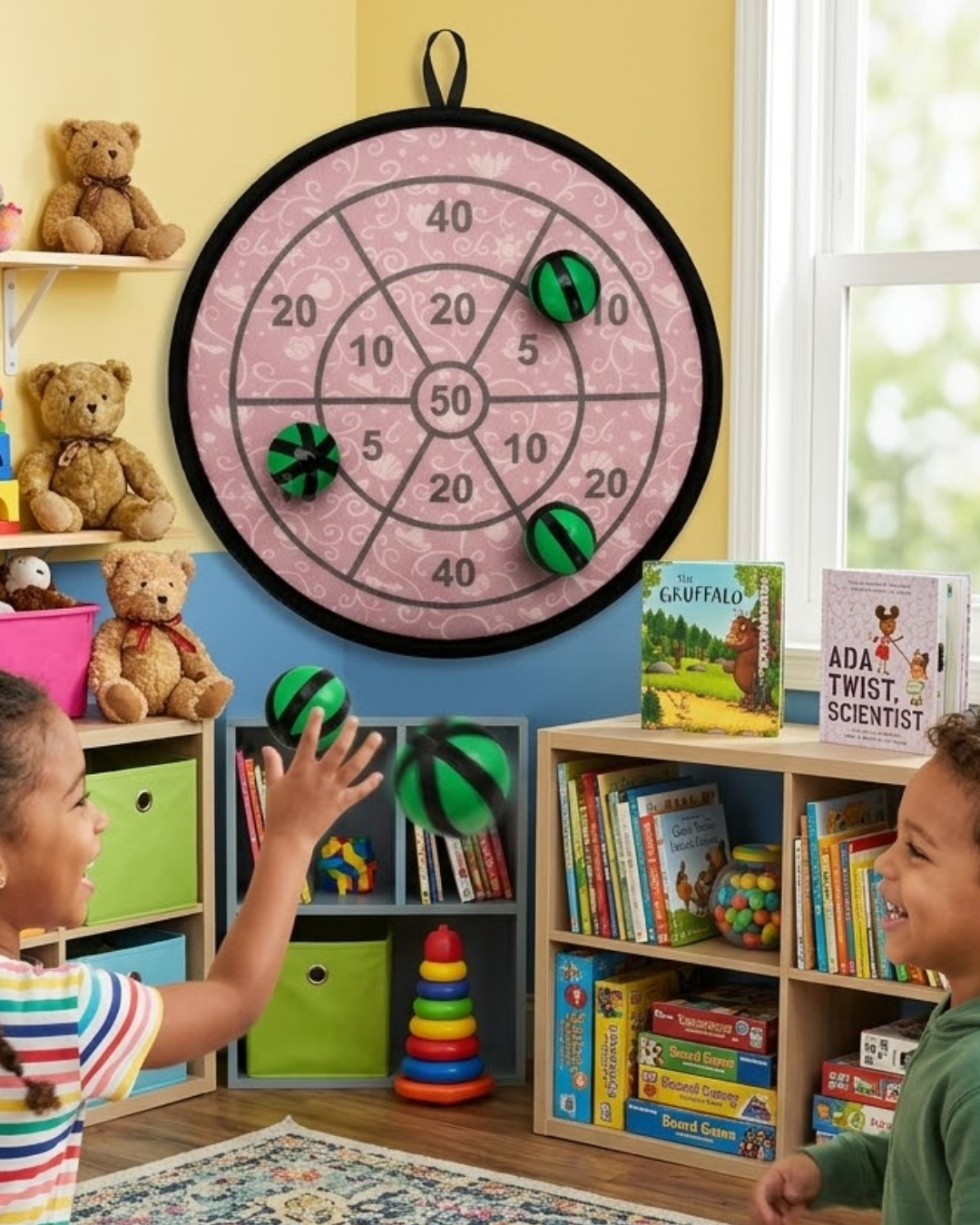 Güvenli Dart Oyunu Cırtlı Toplu Çocuk Oyuncağı Eğlence ve Beceri Seti