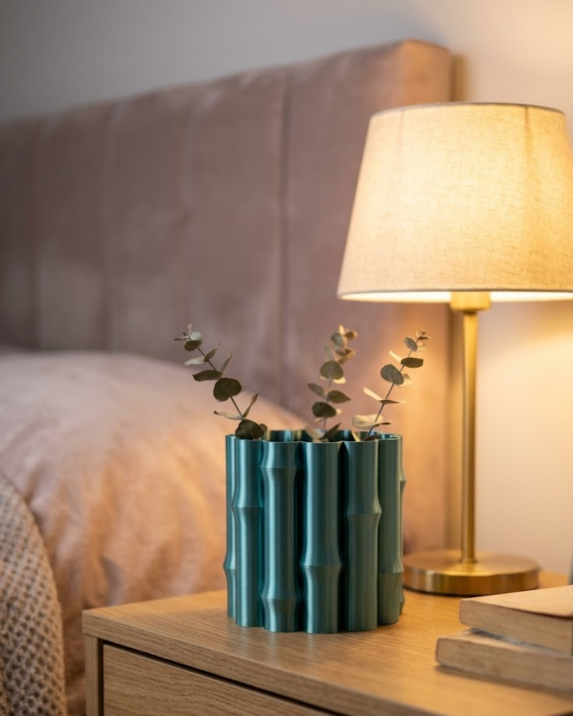 3D PARLAK YEŞİL VAZO