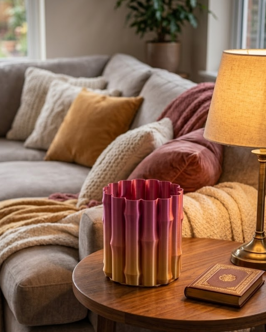 3D ÜRÜN MOR SARI VAZO