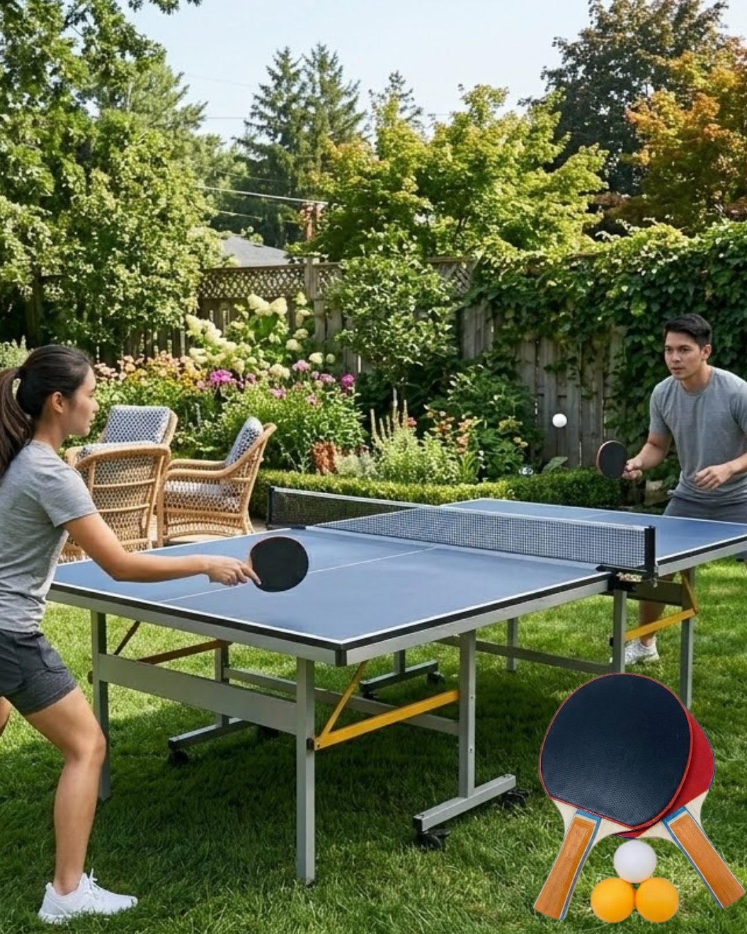 Masa Tenisi Seti Raket ve Toplu Eğlenceli Aile ve Arkadaş Oyunu