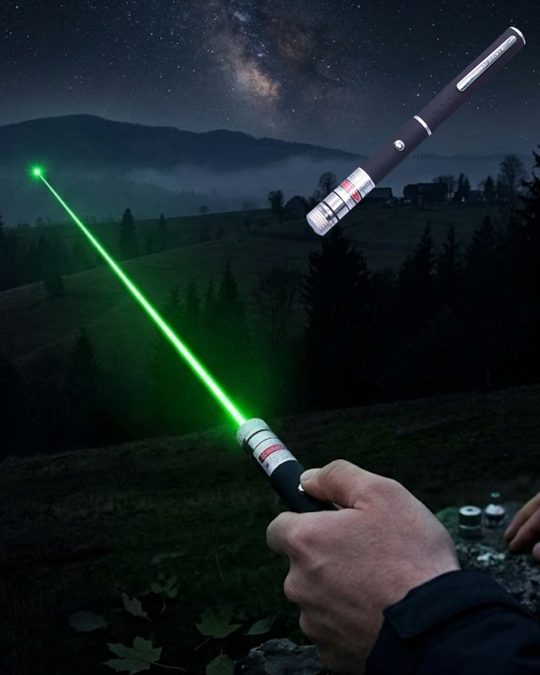 Yeşil Lazer Kalem Sunum ve Outdoor Kullanım İçin Güçlü Işın