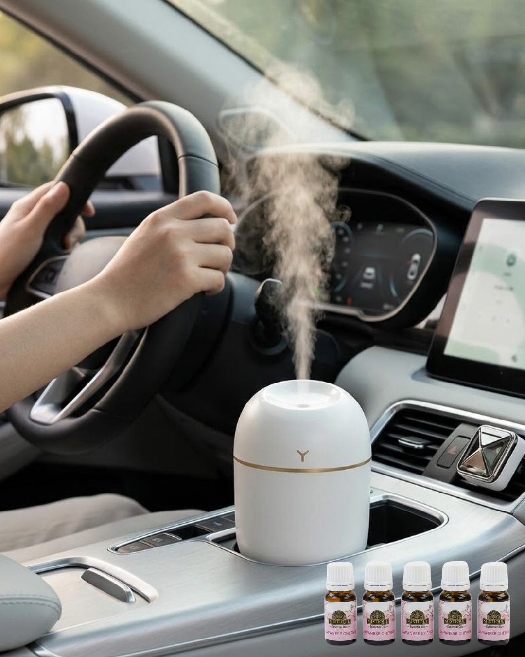 Mini Hava Nemlendirici 5 Esans Hediyeli LED Işıklı Sessiz Çalışan Aromaterapi Difüzörü