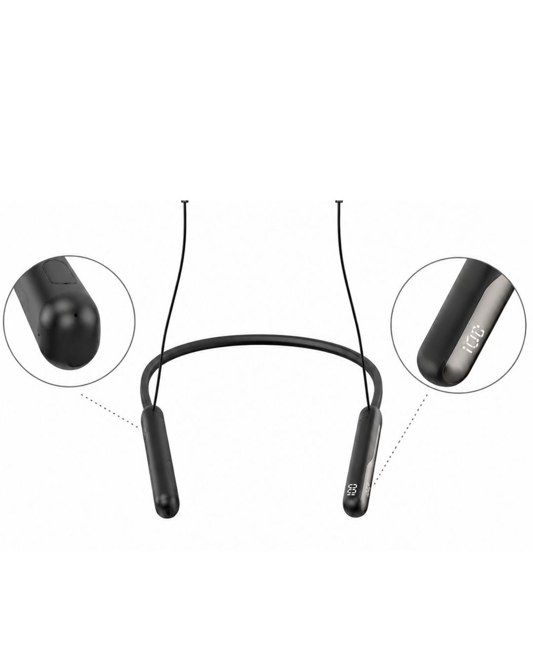 Bluetooth 5.4 Boyun Askılı Kulaklık Manyetik Kulaklıklı Type C Şarjlı - Görsel 5