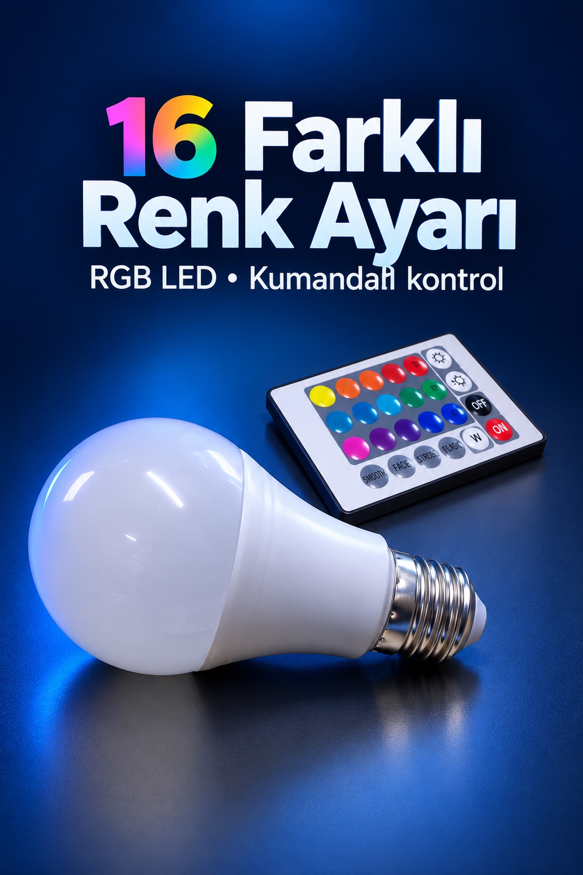 Uzaktan Kumandalı RGB LED Ampul